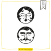Round Happy Faces Mann und Frau Rund Plottdatei