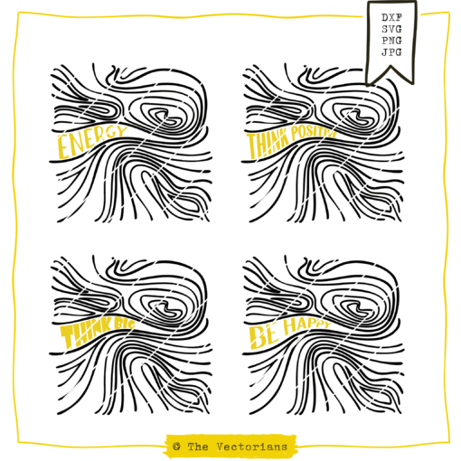 The Vectorians Plotterdatei Linien Sprüche