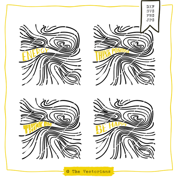 The Vectorians Plotterdatei Linien Sprüche
