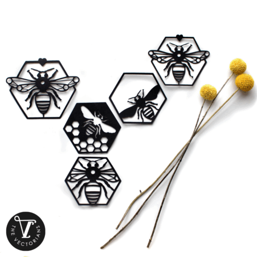 Just Bee Pure – Laserdatei & Plotterdatei für moderne Bienen-Deko [Digital] – Bild 5