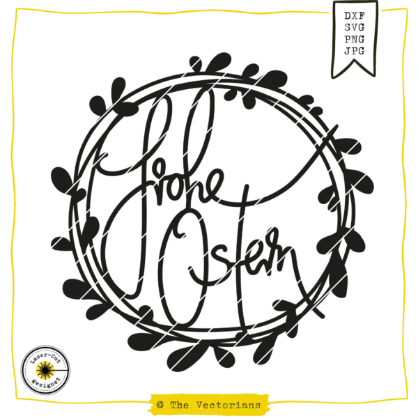 Plott- und Laserdatei Osterkranz FROHE OSTERN [Digital]
