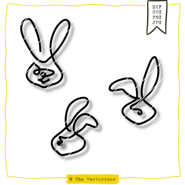 Plott- und Laserdatei LineArt Bunnys [Digital]