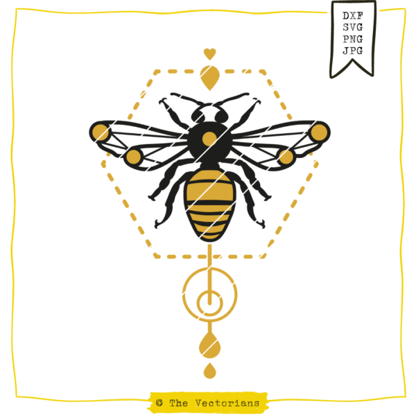 The Vectorians BEEautiful Beautiful Biene Schmuck Schneidedatei Plotter