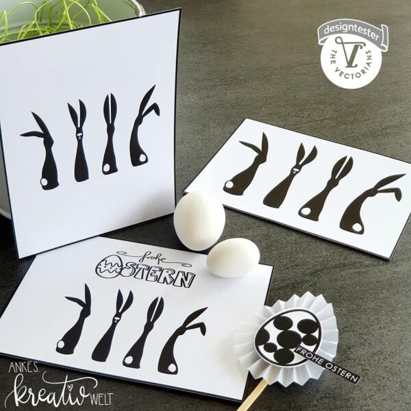 Osterhasen-Silhouetten „Familie Langohr“ – Plotter- & Laserdatei zum Selbermachen [Digital] – Bild 3