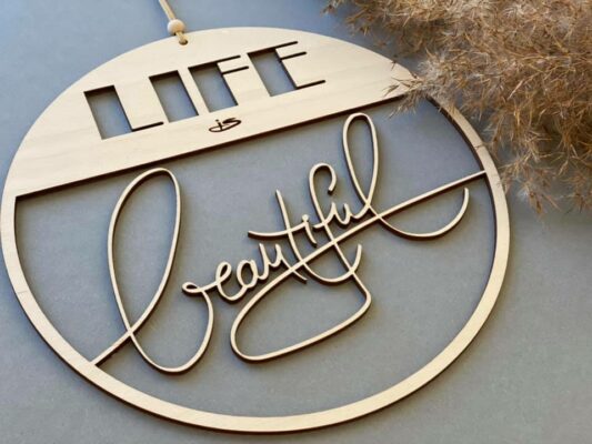 Plotterdatei Schriftzug Life is beautiful [Digital] – Bild 4