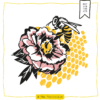 TheVectorians Plotterdatei Biene Blume Waben Rose