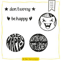 The Vectorians Plotterdatei Rund Don't worry be happy Smilie