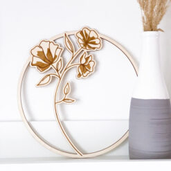 TheVectorians_Sommerblume_Lasercut und Gravur auf Holz