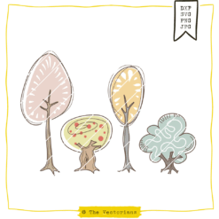 TheVectorians Herbst Laubbäume Bäume Plottdatei Bundle