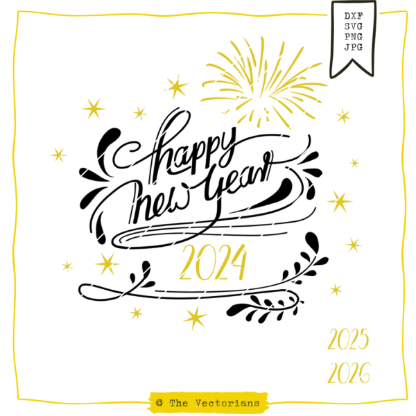 TheVectorians_Plotterdatei Silvester_HappyNewYear