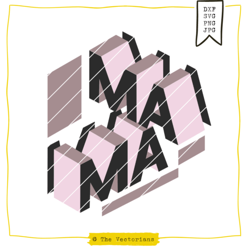 Plotterdatei Mama 3D