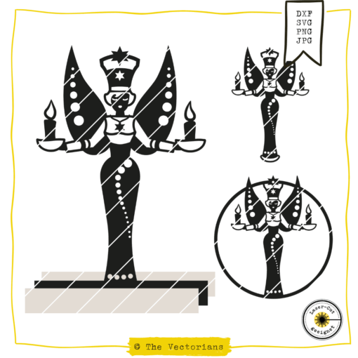 TheVectorians_Lasercut Lichtengel Klötzchenaufsteller Anhänger