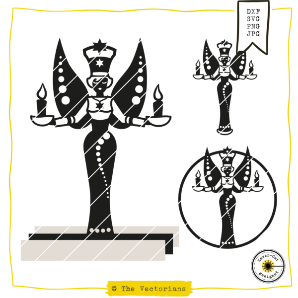 TheVectorians_Lasercut Lichtengel Klötzchenaufsteller Anhänger