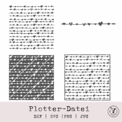 TheVectorians_Plotterdatei Herzlinien #1 quer waagerecht