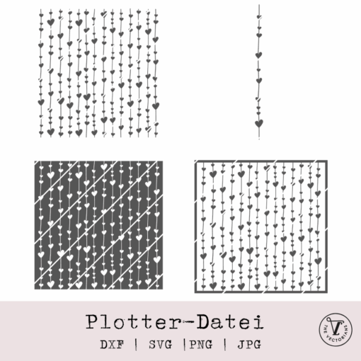 TheVectorians_Plotterdatei Herzlinien #2 vertikal