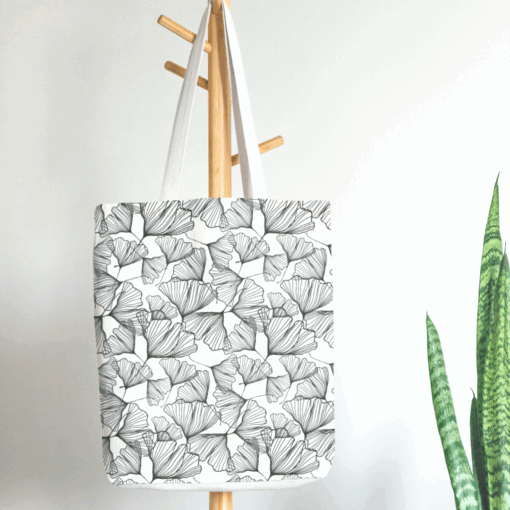 TheVectorians Gingko Ginkgo Baumwolltasche pattern Stoffdesign