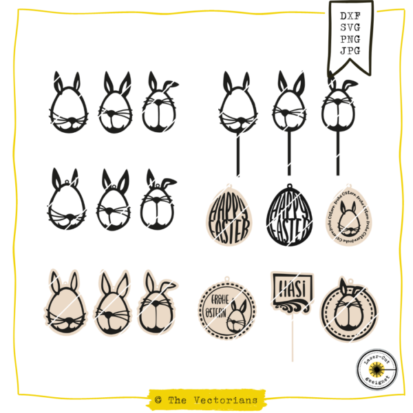TheVectorians_Lasercut Osterhasen