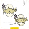 TheVectorians Kueken Karla mit Blumenstrauß Plottdatei Digistamp