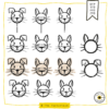 TheVectorians grafische Osterhasen LAsercut Lasern Dateiset