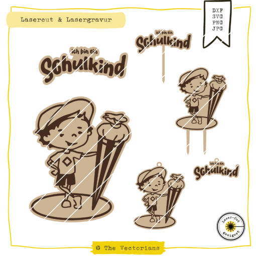 Schuljunge Lasercut Lasergravur [Digital]