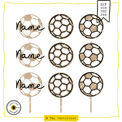 TheVectorians_Lasercut_Fußball_Caketopper_Anhänger
