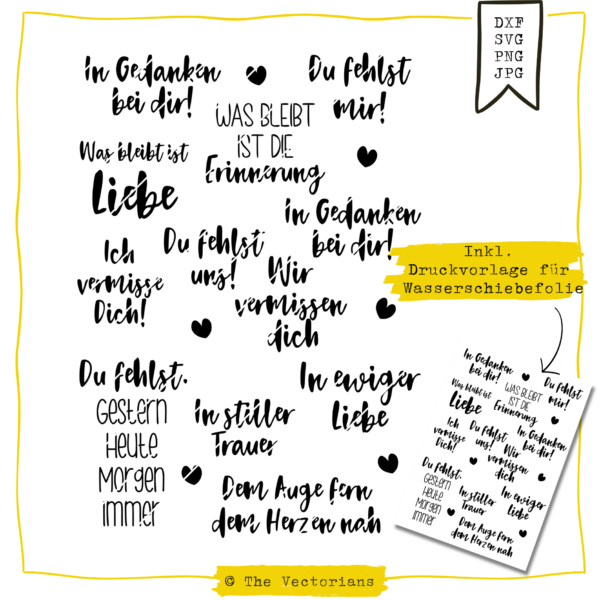 TheVectorians_Trauersprüche für Grabkerzen