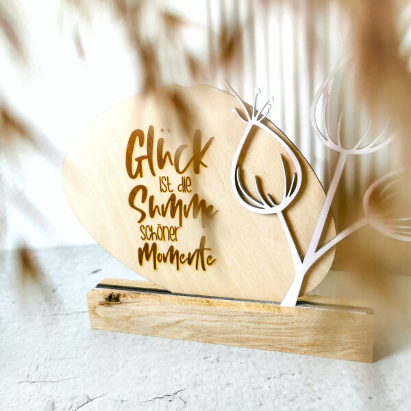 Holzaufsteller "Glück ist die Summe..." [Digital] – Bild 3