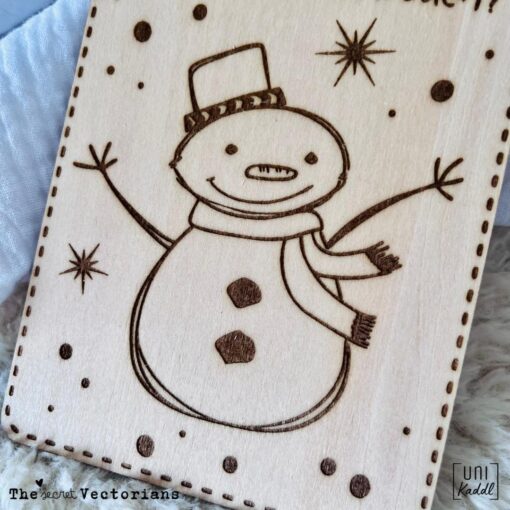 Schneemann Grußkarte Lasercut [Digital] – Bild 3