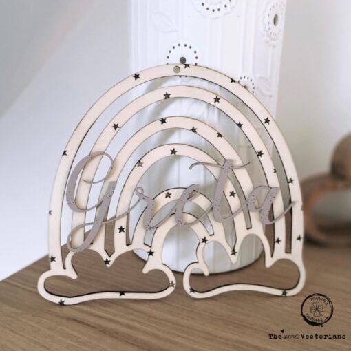 Regenbogen – Laserdatei für DIY-Aufsteller & Kinderzimmer-Deko [Digital] – Bild 4