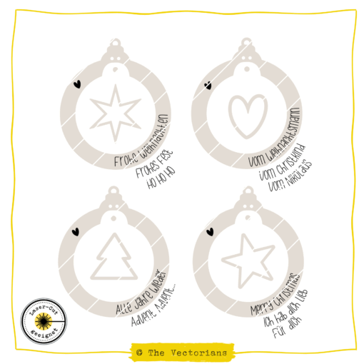 TheVectorians_Kugelrahmen_Lasercut mit Innenleben für Christbaumkugeln