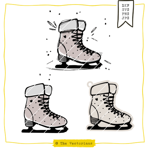 TheVectorians_Plotterdatei Laserdatei Schlittschuh