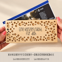 Laserdatei für eine Konzertticket-Hülle mit Gravursprüchen | SVG, DXF [Digital]