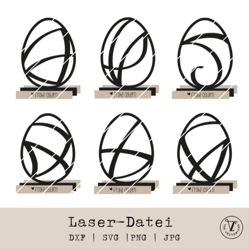 The Vectorians Laserdatei Osterei-Austeller-Set