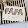 Einsteckarte Papa Holz
