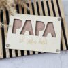 Einsteckarte Papa Holz