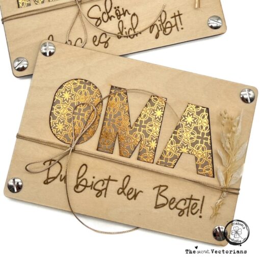 DIY-Karte für Oma – Einsteckkarten-Laserdatei [Digital] – Bild 5