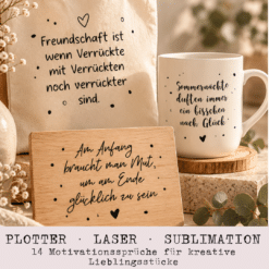 14 Motivationssprüche | Plotter- & Laserdatei Bundle [Digital]