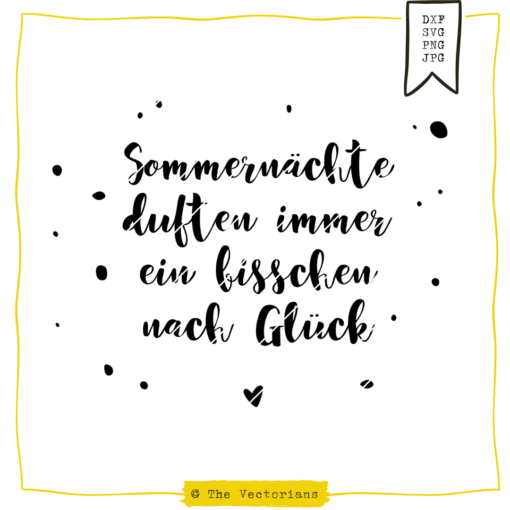 TheVectorians_Plotterdatei Spruch Sommernächte