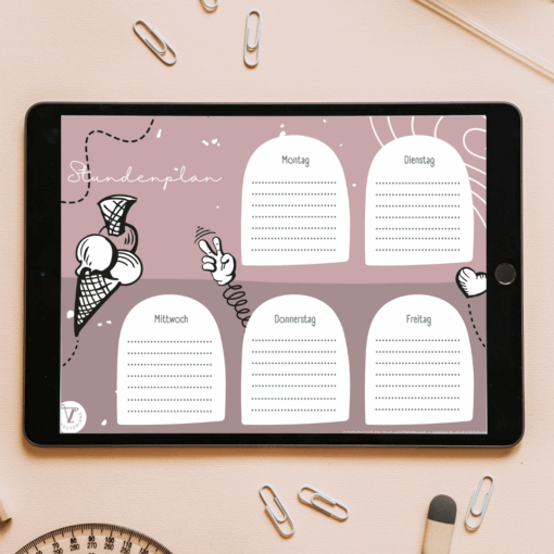 Stundenplan zum Ausdrucken – kostenloses Printable für Schule & Kita [Digital] – Bild 2