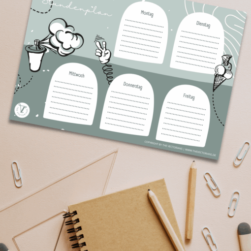 Stundenplan zum Ausdrucken – kostenloses Printable für Schule & Kita [Digital] – Bild 3