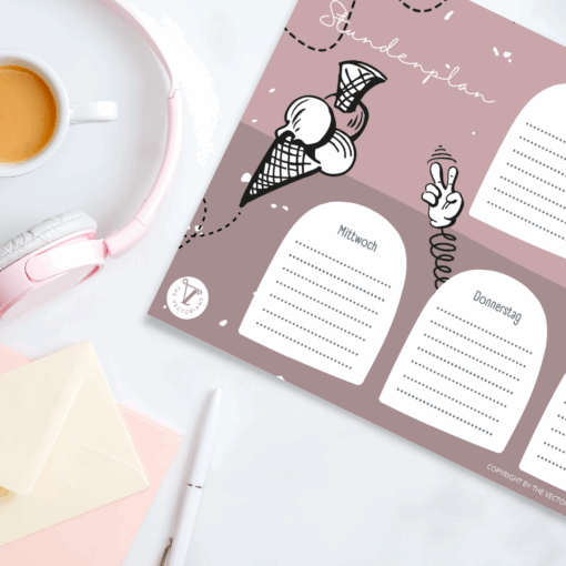Stundenplan zum Ausdrucken – kostenloses Printable für Schule & Kita [Digital] – Bild 6