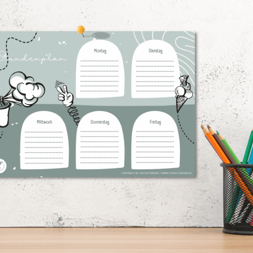 Stundenplan zum Ausdrucken – kostenloses Printable für Schule & Kita [Digital] – Bild 8