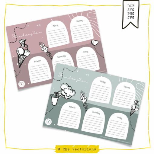 Stundenplan Freebie – kindgerechtes Printable zum Ausdrucken als PDF
