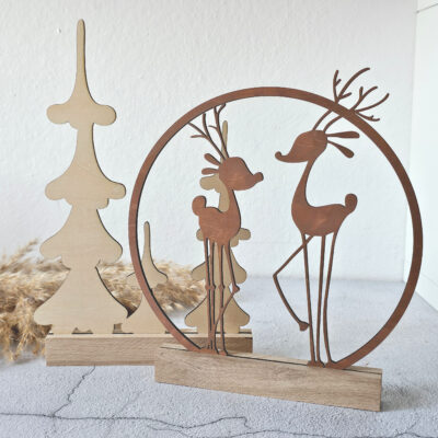 TheVectorians Rehe im Winterwald DIY Anleitung