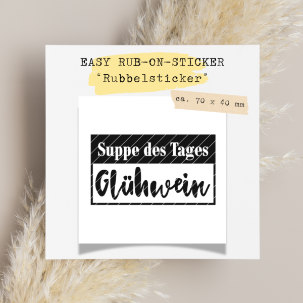 RUBON Suppe des Tages Glühwein Rubbelsticker TheVectorians