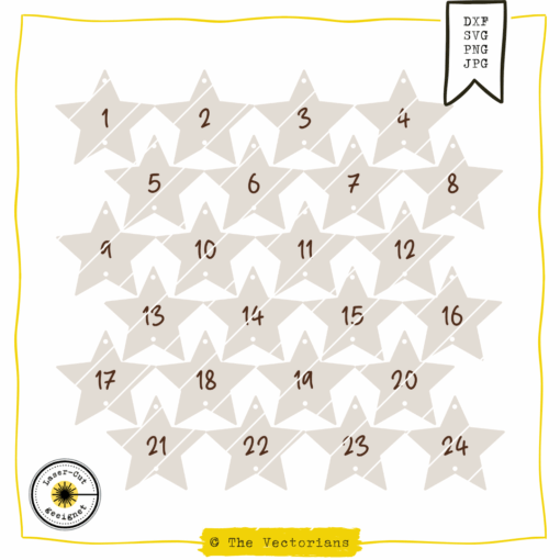 TheVectorians_Laserdatei Adventskalender-Sterne