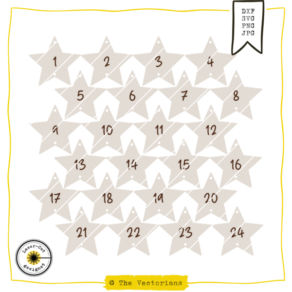 TheVectorians_Laserdatei Adventskalender-Sterne