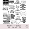 TheVectorians_Plotterdatei WeinSPrüche zum Plotten Plotterdatei Weinsprüche SVG DXF PNG