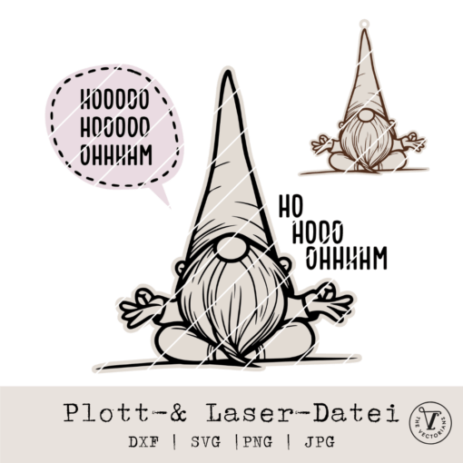 The Vectorians_Plottdatei Laserdatei Yoga-wichtel