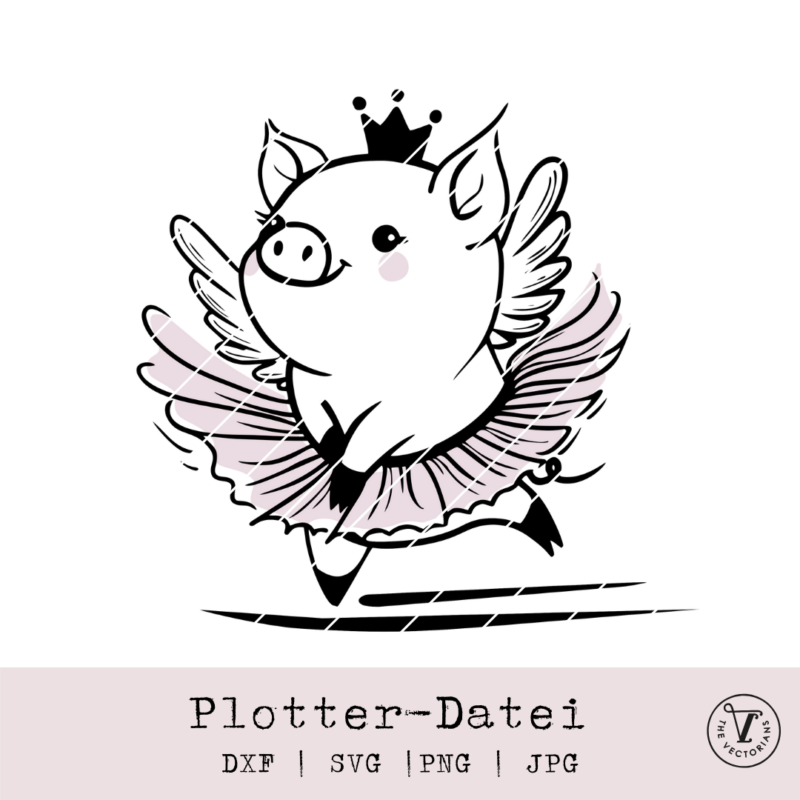 TheVectorians_Plotterdatei Tanzendes Schwein